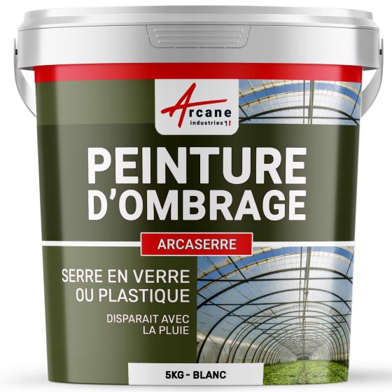 Peinture d'ombrage pour serre agricole ou industrielle - ARCASERRE Couleur / Aspect 5kg blanc Peinture d'ombrage pour serre agricole ou industrielle - ARCASERRE Couleur / Aspect 5kg blanc