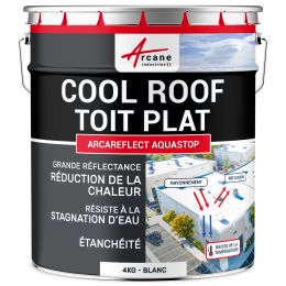 Peinture toiture Coolroof résistant stagnation d'eau : ARCAREFLECT AQUASTOP
