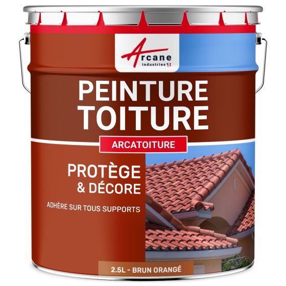 Peinture Toiture et Tuiles : Arcatoiture - brun orangé 2.5L