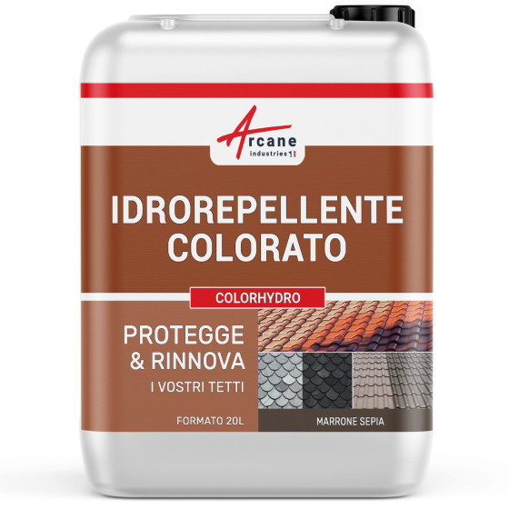Impermeabilizzante colorato per tetti in tegole di cemento, calcestruzzo, ardesia