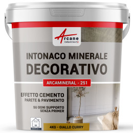INTONACO MINERALE DECORATIVO COLORATO EFFETTO CEMENTO 4 kg Curry