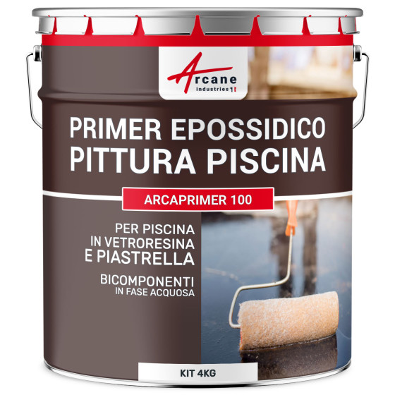 Primer epossidico per piscine in vetroresina e piastrelle - ARCAPRIMER 100 4 kg (fino a 20 m²) Primer epossidico per piscine in vetroresina e piastrelle - ARCAPRIMER 100 4 kg (fino a 20 m²)