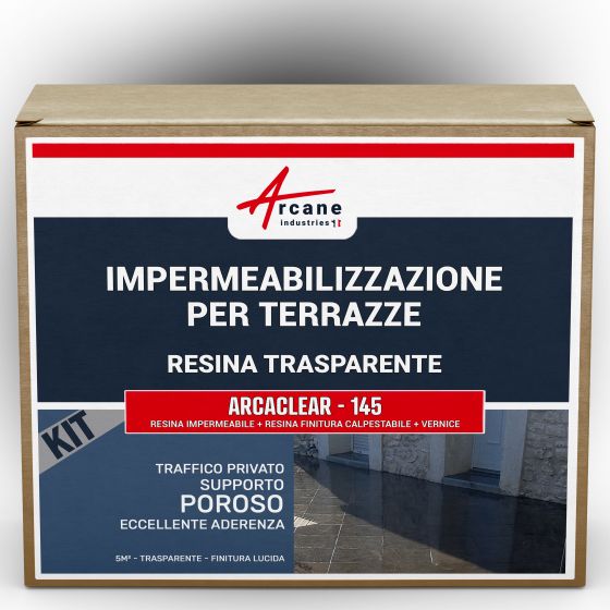 ARCACLEAR - 145 5 m², traffico privato, supporto poroso Trasparente - Finitura Lucida ARCACLEAR - 145 5 m², traffico privato, supporto poroso Trasparente - Finitura Lucida