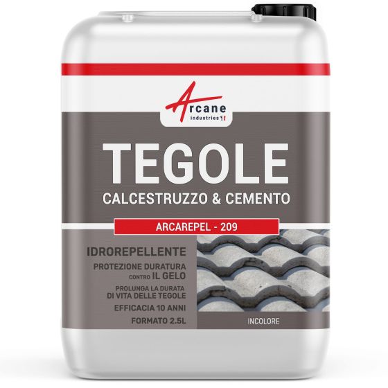 Idrorepellente impermeabilizzante incolore per tetti : ARCAREPEL - 209 2.5 L (fino a 12.5 m²) Idrorepellente impermeabilizzante incolore per tetti : ARCAREPEL - 209 2.5 L (fino a 12.5 m²)