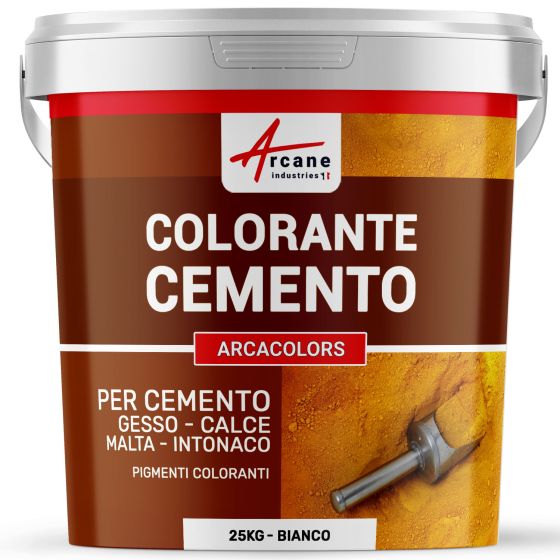Colorante per cemento per intonaco, malta e cemento - ARCACOLORS 25 kg Bianco