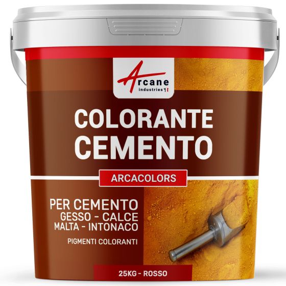 Colorante per cemento per intonaco, malta e cemento - ARCACOLORS 25 kg Rosso