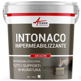Intonaco impermeabilizzante per calcestruzzo, canalette e fondazioni: ARCACIM 5 kg Bianco