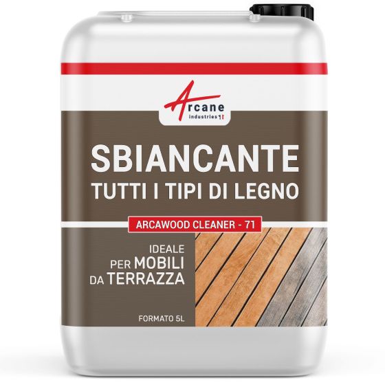 SBIANCANTE PER LEGNO - Sbiancante per terrazze e legno esterno - ARCAWOOD CLEANER - 71 5L SBIANCANTE PER LEGNO - Sbiancante per terrazze e legno esterno - ARCAWOOD CLEANER - 71 5L