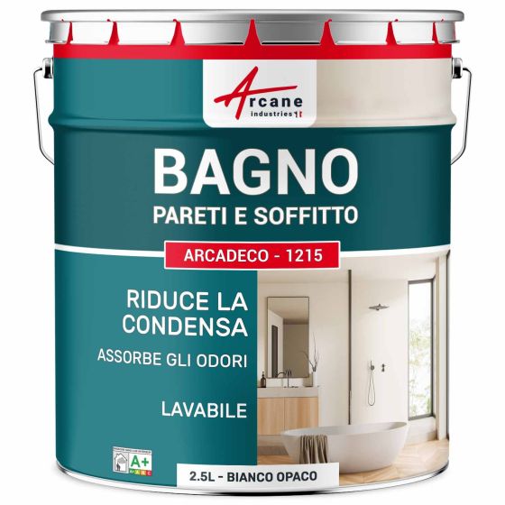 Pittura per bagno, muri e soffitti: ARCADECO - 1215 2.5 L Bianco Pittura per bagno, muri e soffitti: ARCADECO - 1215 2.5 L Bianco