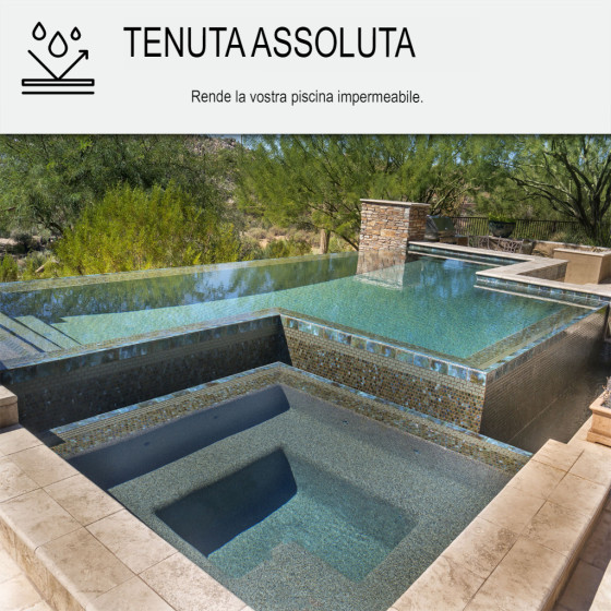 Kit di Tenuta per Piscine Piastrellate: Primer, Resina Poliuretanica Impermeabilizzante 