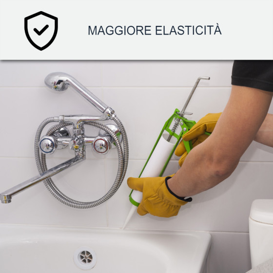 Guarnizione per bagno: Silicone per doccia, vasca, lavandino - ARCASEALANT -45