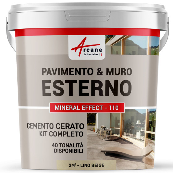 KIT CEMENTO CERATO ESTERNO  2 m²  Lino Beige