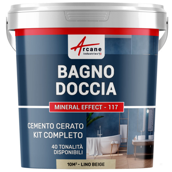 Kit Cemento Cerato Bagno 10 m²  Lino Beige