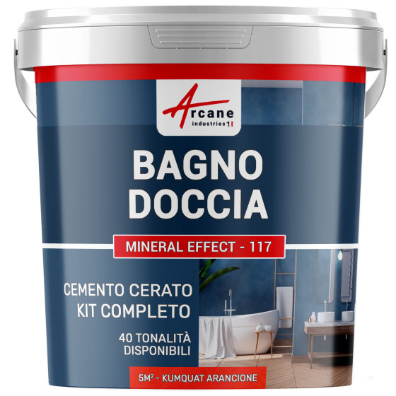 Kit Cemento Cerato Bagno 5 m²  Kumquat Arancione