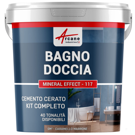 Kit Cemento Cerato Bagno 5 m²  Caramello Marrone