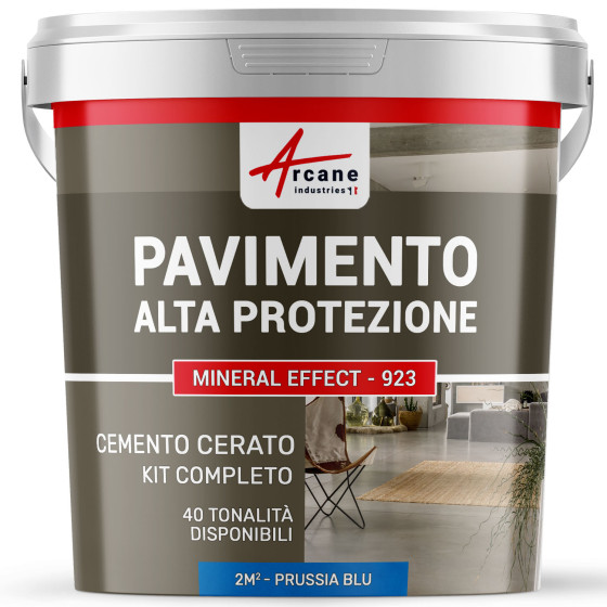 KIT CEMENTO CERATO PER PAVIMENTI  2 m²  Prussia Blu