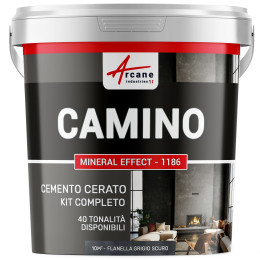Kit Cemento Cerato per Camino 10 m² Flanella Grigio Scuro