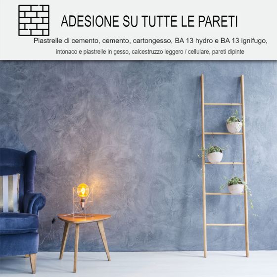 KIT CEMENTO CERATO PER PARETI 2 m² - Finitura opaca Arabica  Marrone