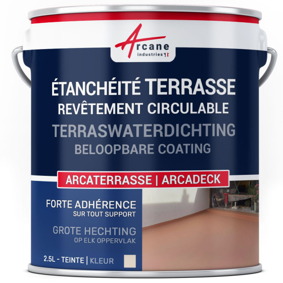 Waterdichte verf voor terrassen - Buitencoating op basis van hars: ARCADECK - 2.5 L