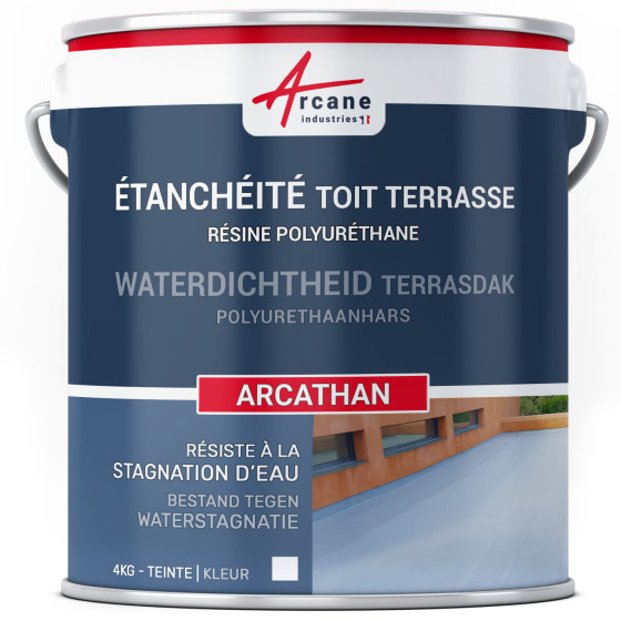 Dakafdichting terras - Gekleurde Polyurethaan Hars: ARCATHAN - 4 kg