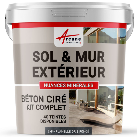 KIT GEWAXT BETON BUITEN - Gewaxt beton voor buiten voor vloer, muur, terras, balkon, trap