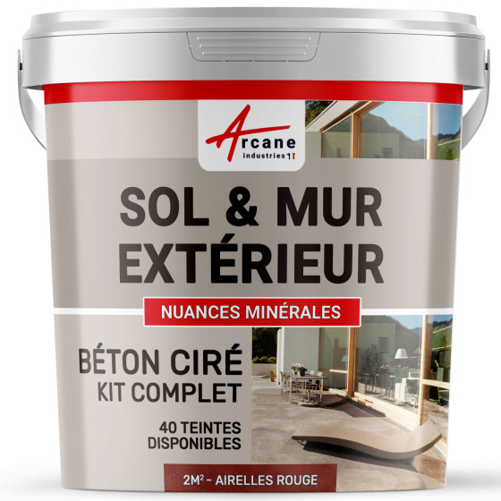 KIT GEWAXT BETON BUITEN - Gewaxt beton voor buiten voor vloer, muur, terras, balkon, trap
