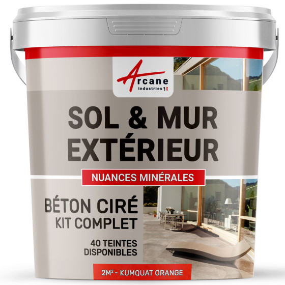 KIT GEWAXT BETON BUITEN - Gewaxt beton voor buiten voor vloer, muur, terras, balkon, trap