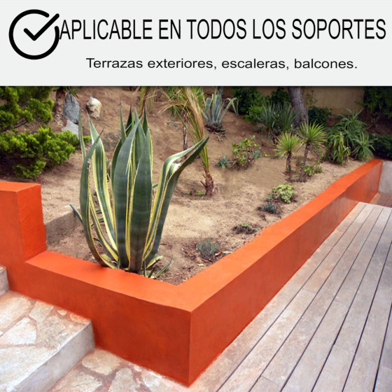 KIT  BETON CIRE BUITEN - beton cire voor buiten voor vloer, muur, terras, balkon, trap