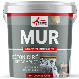 KIT BTON CIR MURS-kit2m2-Satinee-Grenade-Rouge-Aspect / Couleur