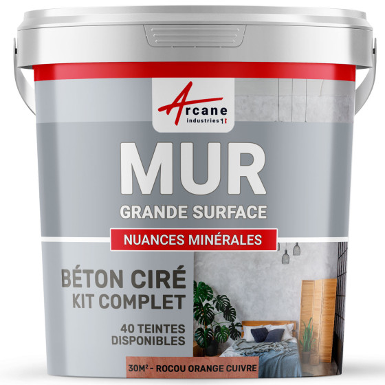 KIT BTON CIR MURS  - B‚ton cir‚ sp‚cial murs-Kit30m2-Rocou-orange-cuivre-Aspect / Couleur