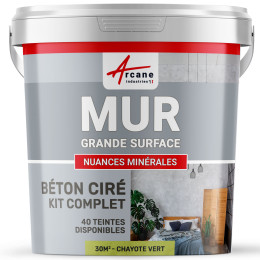 KIT BTON CIR MURS GRANDE SURFACE - B‚ton cir‚ sp‚cial murs-Kit30m2-Chayote-Vert-Aspect / Couleur