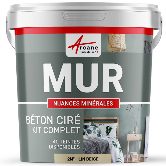 KIT BTON CIR MURS-kit2m2-Satinee-Lin-Beige-Aspect / Couleur KIT BTON CIR MURS-kit2m2-Satinee-Lin-Beige-Aspect / Couleur
