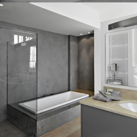 4-beton ciré douche - KIT BETON CIRE SALLE DE BAINS