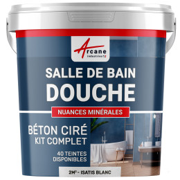 1-Main-Kit B‚ton Cir‚ Salle de Bain : Enduit imperm‚able-kit2m2-Isatis-Blanc-Aspect / Couleur