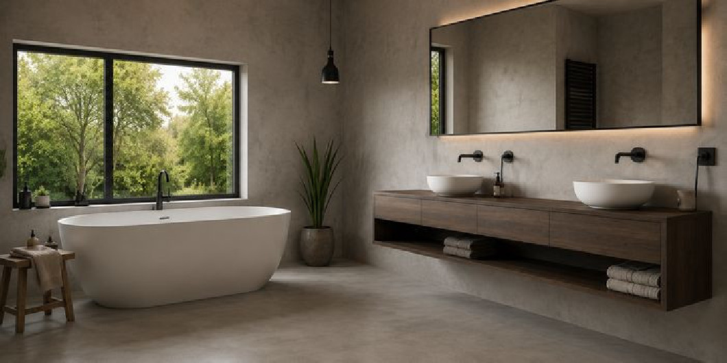 Béton ciré : sol, mur, salle de bain - conseils & inspirations